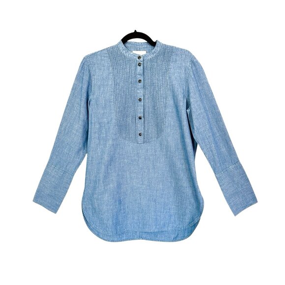 J. Crew Chambray Tuxedo Shirt - Picture 1 of 5